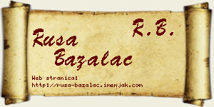 Rusa Bažalac vizit kartica